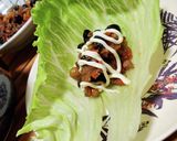 ピリ辛粗挽きミンチとビーンズレタス包み作り方9写真