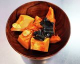 かぼちゃと昆布のかんたん味噌汁作り方1写真