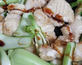 鶏とチンゲンサイのオイスターソース炒め作り方8写真