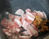 豚バラと青ネギのさっぱり梅干し和風パスタ作り方3写真