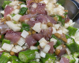 ぬめっサク！はまちとオクラの麺つゆ和え作り方2写真