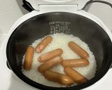 一緒に炊いて！ウインナーご飯作り方2写真