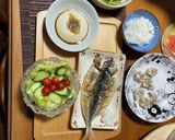 ♫小松菜のおひたしand鯵の開き♪作り方6写真