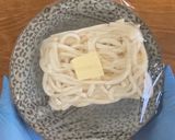 火を使わずに！釜玉うどん明太子バター作り方4写真