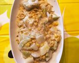 白菜明太コーンのあったか豆乳パスタ作り方4写真