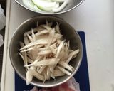 ごぼう玉ねぎ豚バラの卵とじ丼作り方1写真