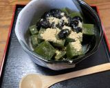 抹茶かんてん黒豆きな粉のせ。作り方7写真