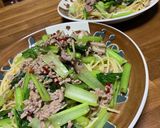 豚ひき肉と小松菜の♡お手軽和風パスタ作り方14写真