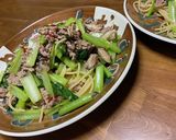 豚ひき肉と小松菜の♡お手軽和風パスタ作り方15写真