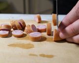 カルボナーラ風ソーセージ丼作り方2写真