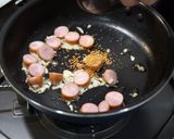 カルボナーラ風ソーセージ丼作り方5写真