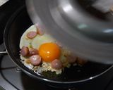 カルボナーラ風ソーセージ丼作り方6写真