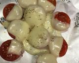 ミニトマトとチーズの黒コショウ焼き作り方1写真