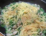 九条ネギとアサリたっぷりのお手軽パスタ作り方3写真