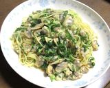 九条ネギとアサリたっぷりのお手軽パスタ作り方4写真