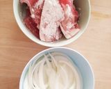 レンジ6分★旨辛豚バラ生姜焼き★お弁当用作り方1写真