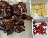 マカ入り鶏肉ときくらげの唐辛子炒め作り方4写真