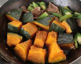 美味簡単♪豚肉レンジかぼちゃオクラの煮物作り方7写真