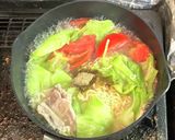 レタス＆トマトでサッポロ一番醤油ラーメン作り方6写真