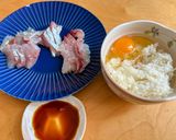 釣って来たシマアジとイサキを卵かけご飯で作り方6写真