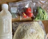 静岡土産！マグロ缶の冷やし豆乳そうめん作り方3写真