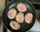 超簡単☆カルボナーラソースハンバーグ♪♪作り方2写真