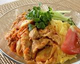 夏にぴったり❕濃厚豚キムチ冷やし中華作り方6写真