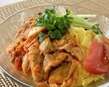 夏にぴったり❕濃厚豚キムチ冷やし中華作り方6写真