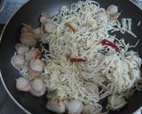 ヘルシー！切干大根とホタテの昆布つゆ炒め作り方2写真