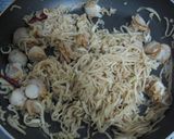 ヘルシー！切干大根とホタテの昆布つゆ炒め作り方3写真