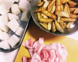 大根とごぼうと豚バラの胡椒煮作り方1写真