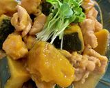 かぼちゃと鶏ムネの煮物♪作り方8写真