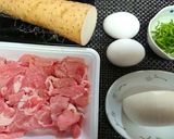 簡単!男子喜ぶ!【豚玉とろろ丼】作り方1写真