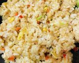 冷凍カップ惣菜活用●マカロニサラダ炒飯作り方3写真