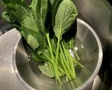 Tofu/Komatsuna salad作り方1写真