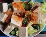 前期高齢者用豆腐と大豆入り野菜サラダ作り方1写真
