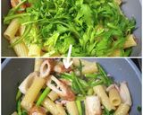 春菊香る塩辛パスタ作り方6写真