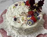 お花で彩るクリスマスケーキ作り方46写真