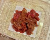 牛肉と万願寺唐辛子の梅肉煮作り方3写真
