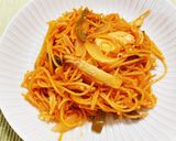 焼きパスタ　ナポリタン風　あつあつで作り方6写真
