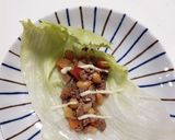 ピリ辛粗挽きミンチとビーンズレタス包み作り方10写真