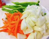 鶏もも甘カレー炒め。作り方1写真