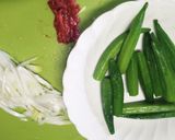 オクラのネギ梅肉和え★レンジ3分★夏バテ作り方1写真