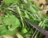 味噌汁　水菜・豆腐・油揚げ作り方5写真