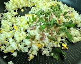 ミョウガと大葉のチャーハン作り方5写真