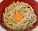 茹でうどんをレンチン、悪魔の釜玉うどん作り方5写真