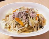 ワンパンで！豚と細竹・塩昆布の塩パスタ〜作り方4写真