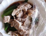 暑い！昼飯★夕食★レンジ5分豚バラオクラ作り方2写真