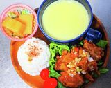 カフェ風油淋鶏ランチプレート作り方4写真