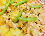 じゃがいも玉ねぎと豚の甘辛焼き♪パスタも作り方13写真